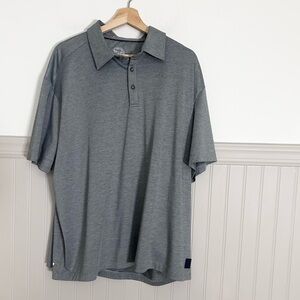Land & Sea V46 High Performance Apparel Polo Shirt Grey Mens XXL